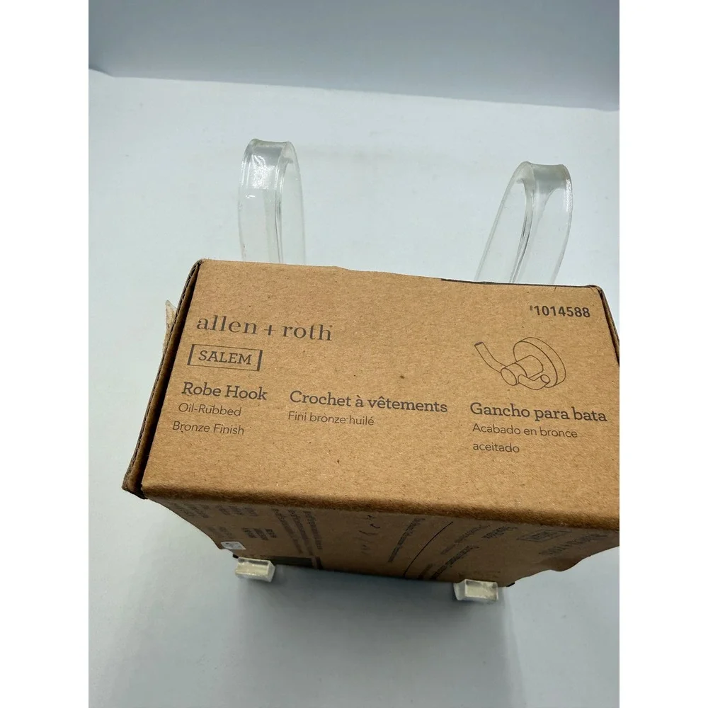 Allen + Roth Robe Hook Salem Bronze NEW Oil-Rubbed Finish Wall Mount 1014588